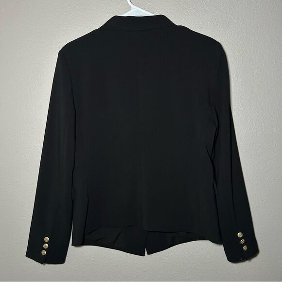 French connection black with gold accent blazer women’s size small 6 - Picture 7 of 11